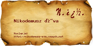 Nikodemusz Éva névjegykártya